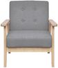 vidaXL Sessel Hellgrau Stoff 242225 Bild 2