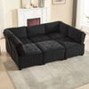 6-Sitzer Wohnlandschaft B 308 x T 154 x H 81,99 cm aus Cord, modular mit Schlaffunktion Bild 4