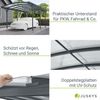 Juskys Carport mit Bogendach 5x3 m - Überdachung aus Aluminium mit Doppelstegplatten - Unterstand für Autos - freistehende Montage - Dunkelgrau Bild 3