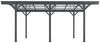 Juskys Carport mit Bogendach 5x3 m - Überdachung aus Aluminium mit Doppelstegplatten - Unterstand für Autos - freistehende Montage - Dunkelgrau Bild 5