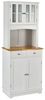 COSTWAY Küchenbuffet Küchenschrank Vitrinenschrank mit Schubladen, weiß, 170cm Bild 4