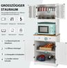 COSTWAY Küchenbuffet Küchenschrank Vitrinenschrank mit Schubladen, weiß, 170cm Bild 2