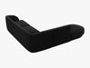 Micadoni 6-Sitzer Ecke links Sofa Miley | Beinfarbe Black Plastic, Schwarz, Samt Bild 3