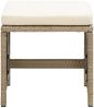 vidaXL Gartenhocker 2 Stk. mit Sitzkissen Poly Rattan Beige 46418 Bild 5