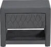 Vente-unique - DANIELE Bedside table SamtStoff Grau - B 35 cm x H 41 cm x L 50 cm Bild 4