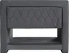 Vente-unique - DANIELE Bedside table SamtStoff Grau - B 35 cm x H 41 cm x L 50 cm Bild 2