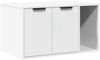 vidaXL Katzenklo Weiß 80x50x45 cm Holzwerkstoff 857733 Bild 2