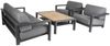Gartensessel Amesdale mit Kissen aus Aluminium und Olefin-Stoff, modern, grau, Outdoor Bild 2