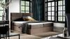 Boxspringbett Bett LAMBROS 180x200cm Dunkel Eiche Stoff Braun inkl. Bettkasten Bild 1