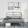 vidaXL Bettgestell mit Kopfteil Metall Schwarz 150x200 cm 353637 Bild 4