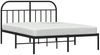 vidaXL Bettgestell mit Kopfteil Metall Schwarz 150x200 cm 353637 Bild 5