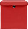 vidaXL Aufbewahrungsboxen mit Deckeln 4 Stk. Rot 32x32x32 cm Stoff 288362 Bild 4