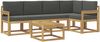 vidaXL Outdoor-Sofagarnitur 6 pcs Weiß und Anthrazit Massivholz Akazie 3387656 Bild 2