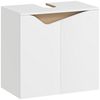 HOMCOM Waschbeckenunterschrank (Waschtischunterschrank, 1-St, Badezimmer Unterschrank) Mit U-Ausschnitt für wandmontierte Waschbecken Bild 2