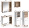 Badmöbel-Set Senyo Weiß 5 Teile, mit Regalen Vicco Bild 3