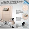 ELONEO Gartenliege Schaukelliege Outdoor mit Tasche, Strandliege klappbar bis 180 kg, Schaukelsessel, Liegestuhl wetterfest, Sonnenliege für Garten & Balkon Bild 5