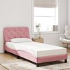 vidaXL Bett mit Matratze Rosa 80x200 cm Samt 3208627 Bild 3
