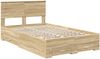 vidaXL Bettrahmen mit Kopfteil Sonoma-Eiche 120 x 200 cm Holzwerkstoff 3410915 Bild 4
