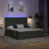 vidaXL LED-Speicherbett mit Matratze Dunkelgrau 200 x 200 cm Stoff 3372852 Bild 5