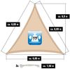 8x8x8m UV Sonnensegel Sonnenschutz Atmungsaktiv Wasserdurchlässig Ivory Bild 5