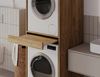 Platan Room Waschmaschinenumbauschrank Waschmaschinenschrank für Waschmaschine & Wäschetrockner Waschmaschine Trockner Schrank mit Ausziehbrett Überbauschrank Bild 3