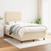 vidaXL Boxspringbett mit Matratze Creme 120x190 cm Stoff 3269872 Bild 3