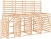 4er Mülltonnenbox Kiefernholz BOUMI 318x91,5x128,5cm Natur Mülltonnenverkleidung für 4 Tonnen Müllbox aus Holz Mülltonnenschutz Mülltonnendach Bild 2
