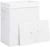 vidaXL Bambus-Wäschekorb mit 2 Fächern Weiß 100 L 320744 Bild 3