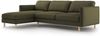 Micadoni Ecksofa Eden 4-Sitzer Links Samt Moßgrün Melange Bild 2