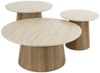 Couchtisch 3er-Set Joradis, Keramik in Travertin-Optik, modern rund, beige, nachhaltiges Design Bild 5
