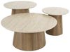Couchtisch 3er-Set Joradis, Keramik in Travertin-Optik, modern rund, beige, nachhaltiges Design Bild 4