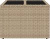 vidaXL Gartentisch mit Glasplatte Beige 55x55x37 cm Poly Rattan 366058 Bild 4