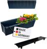 BURI 2 Euro-Paletten Blumenkästen-Einsätze inkl. Bewässerungsmatte | 37,3cm Anthrazit | Pflanzkasten für Europalette Palette | Balkonkasten | Blumentopf | aus stabilen Kunststoff | Made in Germany Bild 2