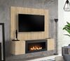 TV-Lowboard Set Option in Eiche mit Kamin 160 cm Bild 2
