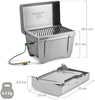 BURNHARD® Camping Gasgrill JONES Jr. Edelstahl Klappgrill mit Deckel 1-Brenner 3,2 kW inkl. Transporttasche mit Rucksackfunktion und Multitool, Faltgrill ideal für Camping - Silber - #946369 Bild 3