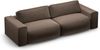 Micadoni Sofa Victor 3-Sitzer Samt Schokolade Bild 3