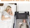 2 in 1 Reisebett & Laufstall Klappbar Kinderbett 125 x 65 x 76 cm Grau Bild 5
