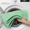 Beautissu Badematte rutschfest 60x50 cm – Duschvorleger Hochflor Badteppich rutschfest Waschbar Shaggy – Flauschig Badvorleger Badezimmerteppich – Badezimmer Badematte Mintgrün BeauMare FL Bild 3