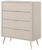 yourhouse24 Highboard Kommode Lante 88 cm – Beige / Kaschmir – Geriffelte Fronten (1 St, Ohne Dekoration) Bild 4