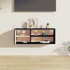 vidaXL Wandschrank Schwarz 80x30x30 cm Massivholz Kiefer 818393 Bild 3