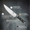 Alpha-Royal German 8" Kochmesser 56 HCR Edelstahl Schwarz Bild 2
