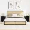 vidaXL Nachttisch 2 pcs Schwarz Eichen-Optik 45 x 40 x 55 cm 863062 Bild 4