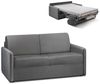 Schlafsofa 2-Sitzer Samt CALIFE - Anthrazit - Liegefläche: 120 cm - Matratzenhöhe: 14 cm Bild 3