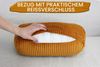 Amilian Nackenrolle mit Bezug 15 x 40 cm - Kissenrolle - mit Nackenrollenbezug - Bettrolle, Kopfstütze, Nackenstütze mit Bezug, ideal als Dekokissen, Sofakissen, Kissen, Kissenrolle, Lagerungskissen, Schlafkissen und für Reisen Bild 2
