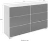 Schubladenkommode Kommode Easy Plus 130x41x83cm Farbe: weiß Bild 3