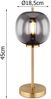 Tischleuchte, Glas rauch, messing, H 45 cm Bild 3