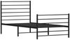 vidaXL Bettgestell mit Kopf- und Fußteil Metall Schwarz 90x200 cm 352330 Bild 3