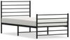 vidaXL Bettgestell mit Kopf- und Fußteil Metall Schwarz 90x200 cm 352330 Bild 2