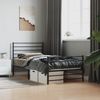 vidaXL Bettgestell mit Kopf- und Fußteil Metall Schwarz 90x200 cm 352330 Bild 4