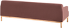 beliani 'SOSJO' 3-Stizer-Sofa, Stoff burgunderrot, Mittig, 219 x 83 x 74 cm Bild 5